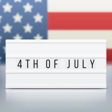 White lightbox with customizable design. Mockup for Elections, Memorial Day,  스톡 일러스트