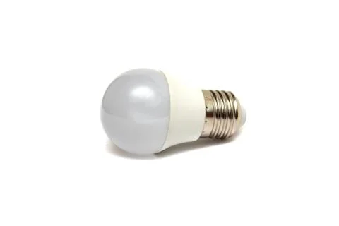 White lightbulb, isolate on a white background Stock Photos