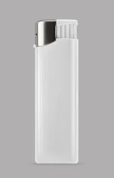 White lighter, promotional items, vector mockup Illustrazione stock