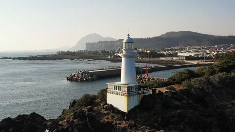 White Lighthouse Stock Footage 135279729