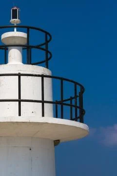 White lighthouse Stock Photos