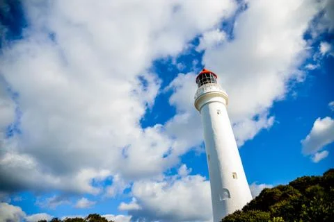 White lighthouse2 Stock Photos