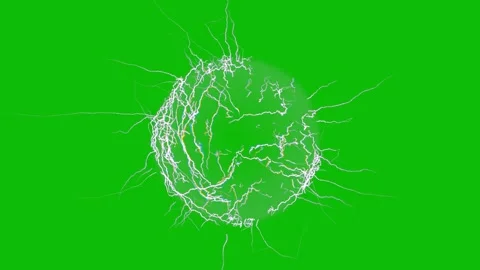 A white lightning bolt on a green background Vídeos de archivo 331103446