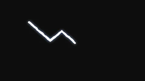 White Lightning Bolt Shapes Animated on Black Background with Subtle Motion Stock Footage 340908566