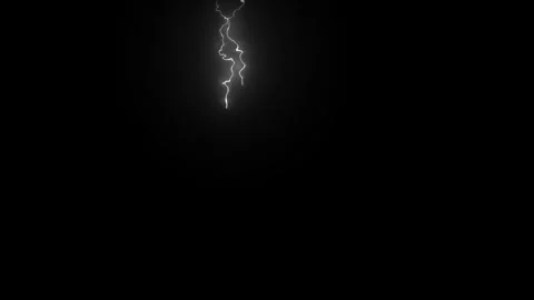 White Lightning Branches with Glowing Thunder Energy on a Dark Background Stock-Footage 342755667