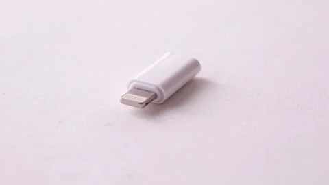 White Lightning connector adapter Stock Footage 300214981