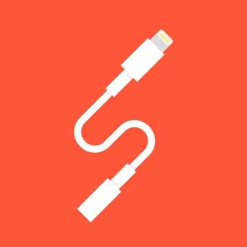 White lightning connector adapter Stock Illustration