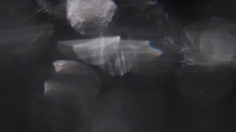 White lights background, glass light leaks, bokeh in the dark Видео 318510287