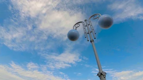 White lights in the sky Video stock 91536531