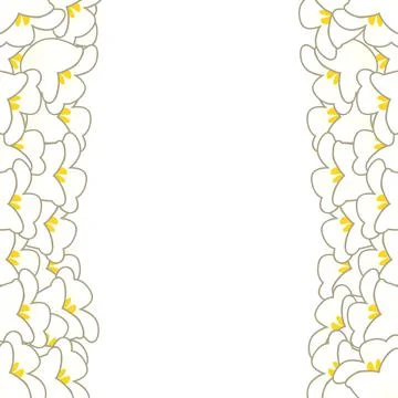 White Lily of the Valley Border Stock Illustration