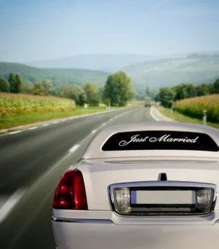 White limo Stock Photos
