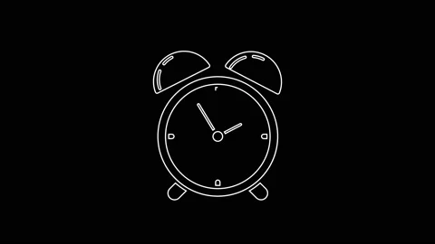 clock icon black and white