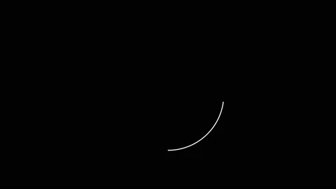 White line Alien icon isolated on black background. Extraterrestrial alien face Stock Footage 130215398