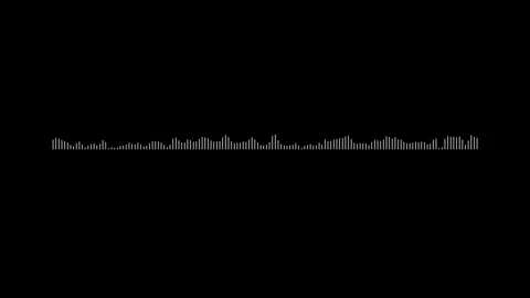 White line audio wave, 4k sound spectrum on black screen background, animat.. Stock-Footage 346164221