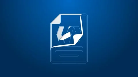 White line Binary code icon isolated on blue background. 4K Video motion graphic Stock Footage 168139899