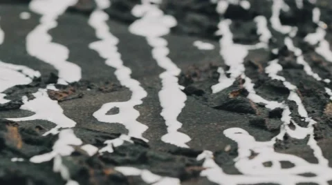 White line on canvas Stock Footage 64763970