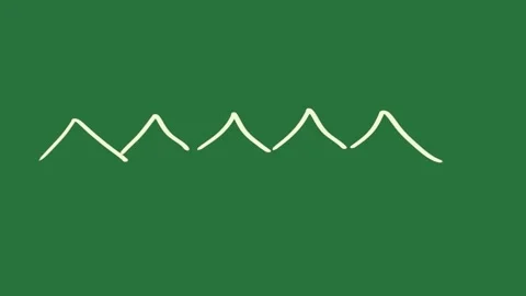 A white line Chroma Key Green Screen frame figure design motion illustration Stock Footage 337335635