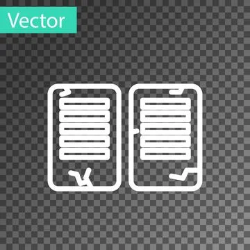 White line The commandments icon isolated on transparent background. Gods l.. Stock Illustration