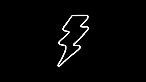 White line construction icon isolated on a black background. 動画素材 277125388