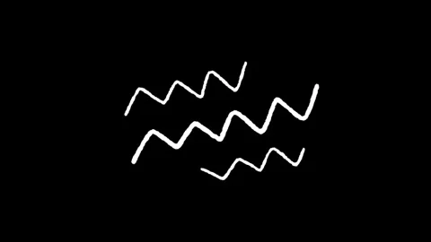 White line construction icon isolated on a black background. Elements shape.. Stock Footage 277274055