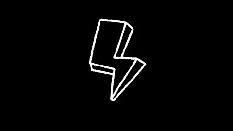 White line construction icon isolated on a black background. Elements shape.. Stock Footage 277274068