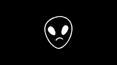 White line construction icon isolated on a black background. Elements shape.. Stock Footage 277274069