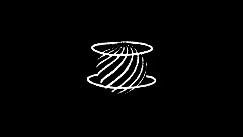 White line construction icon isolated on a black background. Elements shape.. Stock Footage 277274078