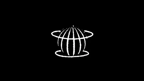 White line construction icon isolated on a black background. Elements shape.. Stock Footage 277274091