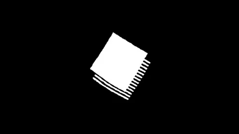 White line construction icon isolated on a black background. Elements shape.. Stock Footage 277274093