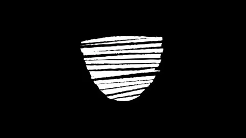 White line construction icon isolated on a black background. Elements shape.. Stock Footage 277274119
