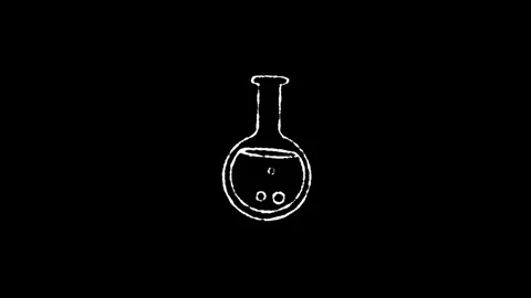 White line construction icon isolated on a black background. Elements shape.. Stock Footage 277274122