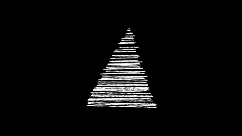 White line construction icon isolated on a black background. Elements shape.. Stock Footage 277274123
