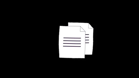 White line construction icon isolated on a black background. Elements shape.. Video stock 277274141