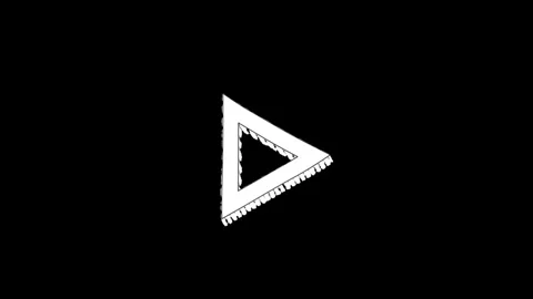 White line construction icon isolated on a black background. Elements shape.. Stock Footage 277274157