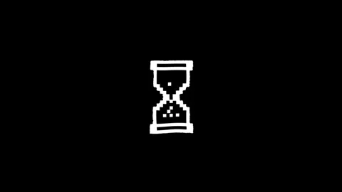 White line construction icon isolated on a black background. Elements shape.. Stock Footage 277274159
