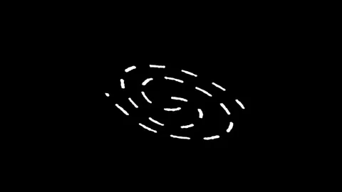White line construction icon isolated on a black background. Elements shape.. Stock Footage 277274162