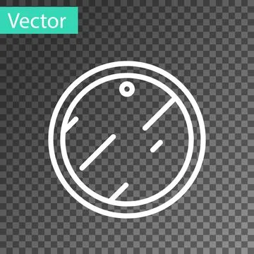 White line Cutting board icon isolated on transparent background. Chopping Board Stock Illustration