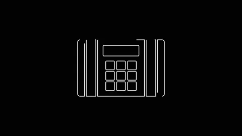 White line Detonate dynamite bomb stick icon isolated on black background. Time Stock Footage 142980146