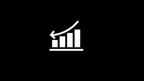 White line graph animation showing increasing and decreasing trends against.. 스톡 동영상 342698879