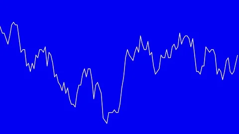 White line graph on blue background chart of stock market investment trading. Stock Footage 83223027