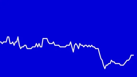 White line graph on blue background chart of stock market investment trading. Stock Footage 83246414