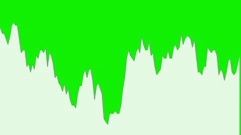 White line graph on green background chart of stock market investment trading. Stock Footage 83223401