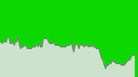 White line graph on green background chart of stock market investment trading. Stock Footage 83246656