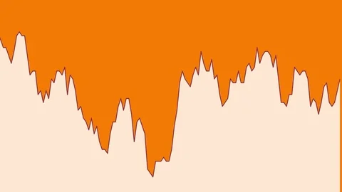 White line graph on orange background chart of stock market investment trading. Video stock 83223355