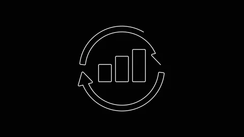 White line Graph, schedule, chart, diagr... | Stock Video | Pond5