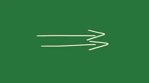 A white line on green background and with arrow pointing to the right in Stock Footage 335131808
