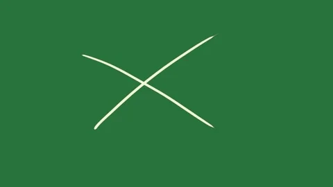 A white line on green background and with the letter v it outline wave green 動画素材 337335644