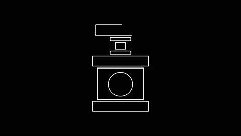 White line Handle detonator for dynamite icon isolated on black background. 4K Stock Footage 161990566