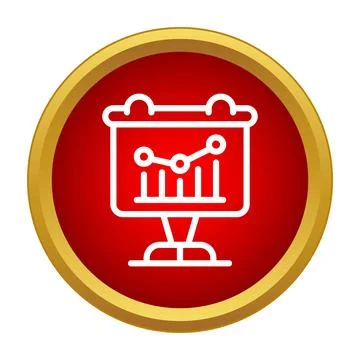 White line icon visualizing business data analytics and growth Stock Illustration