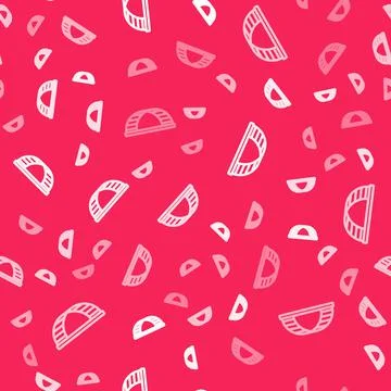 White line Monkey bar icon isolated seamless pattern on red background. Vector Stock Illustration